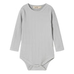 MarMar Copenhagen Baby Solid Ribbed Long Sleeve Bodysuit