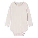 MarMar Copenhagen Baby Girls Solid Ribbed Long Sleeve Bodysuit