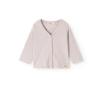 MarMar Copenhagen Baby Solid Ribbed V-Neck Button Cardigan