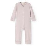 MarMar Copenhagen Baby Solid Ribbed Zip Front Long Sleeve Romper