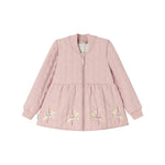 MarMar Copenhagen Girls Carousel Bunny Peplum Puffer Jacket - Rose Pink