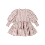 MarMar Copenhagen Embroidered Puff Sleeve Tiered Dress
