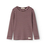MarMar Copenhagen Rose & Brown Stripe Rib Long Sleeve Tee