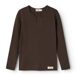 MarMar Copenhagen Kids Solid Ribbed Henley Long Sleeve Top