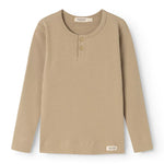 MarMar Copenhagen Kids Solid Ribbed Henley Long Sleeve Top