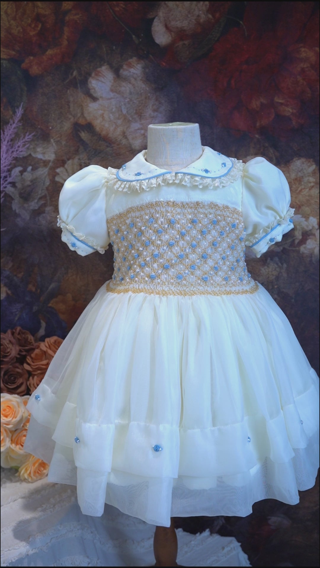 Handmade baby Celebration smock dress