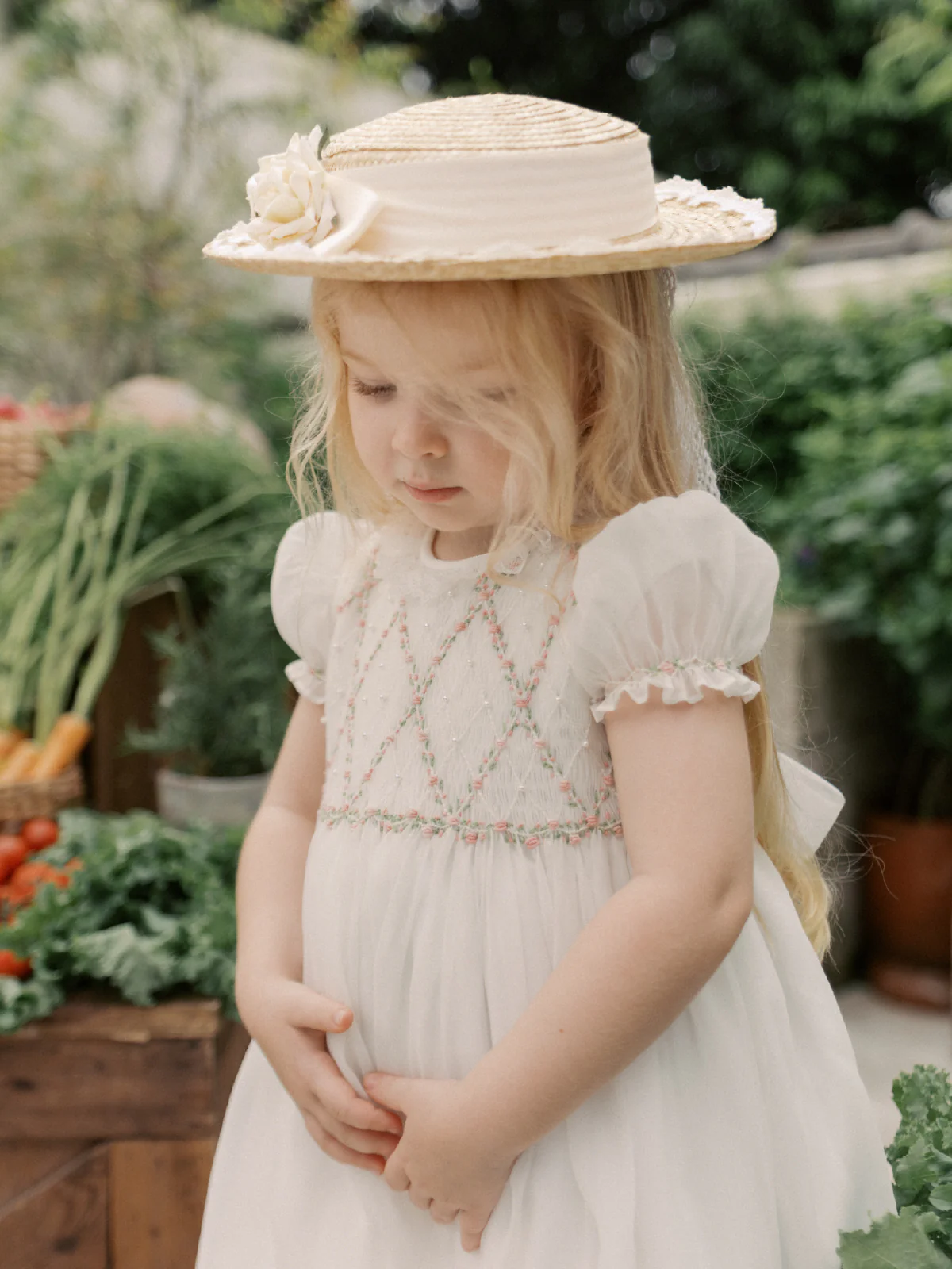 Vintage Floral Smocked Malaya Dress