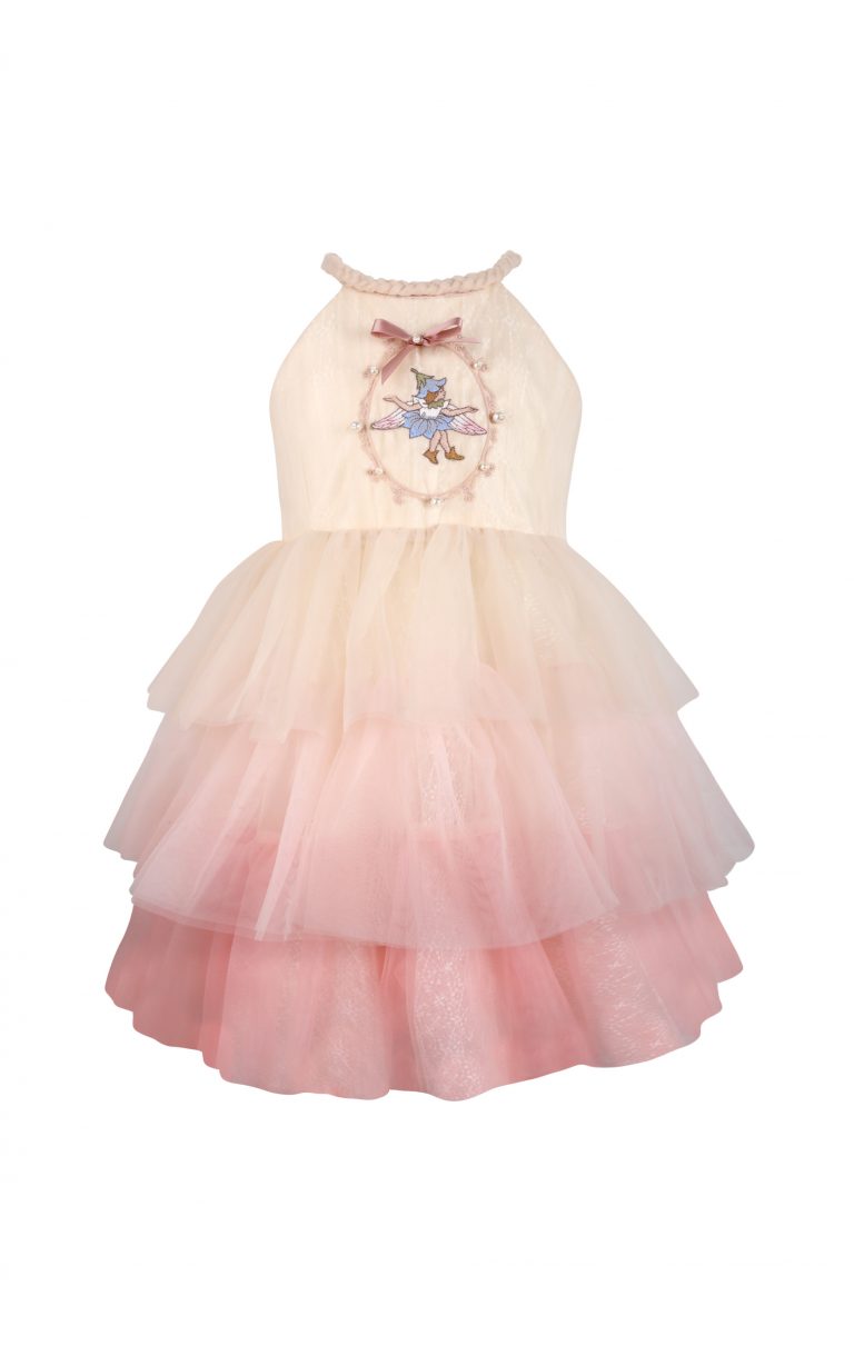 ChaikoHouse Clara Halter Dress with Embroidery & Flared Skirt| Pre-order