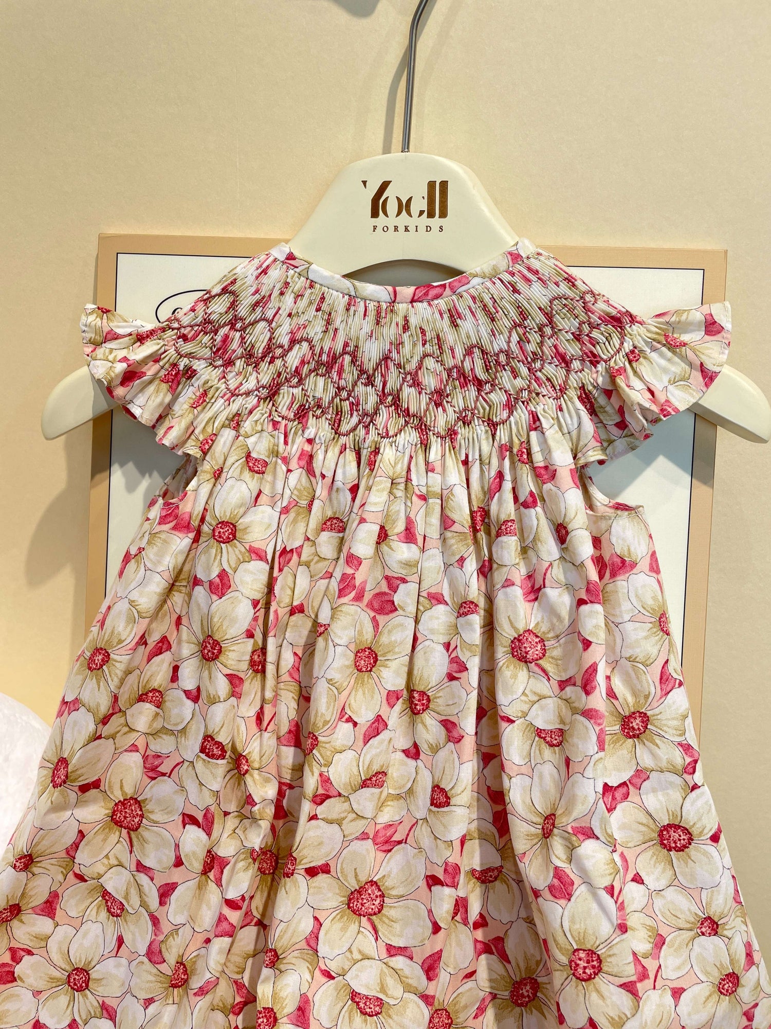 Girl's flower hand embroidered, wrapped and floral dress