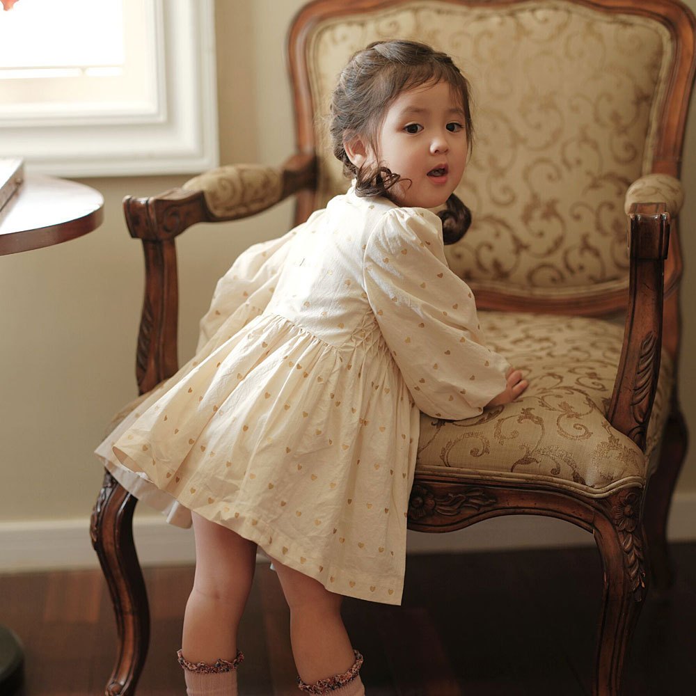 Timeless Elegance with Lantern Sleeves Smocked Dress for Little Girls