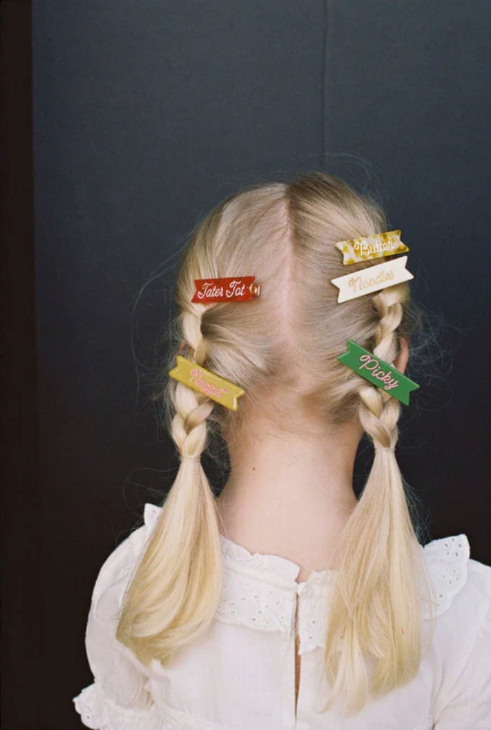 PREORDER Butter Noodles Hair Clips