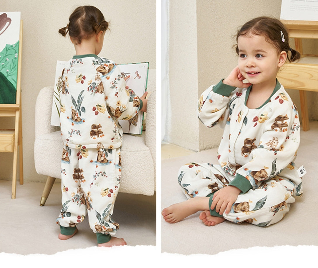 Children's Bamboo Cotton Gauze Six Layers Kapybara Loungewear