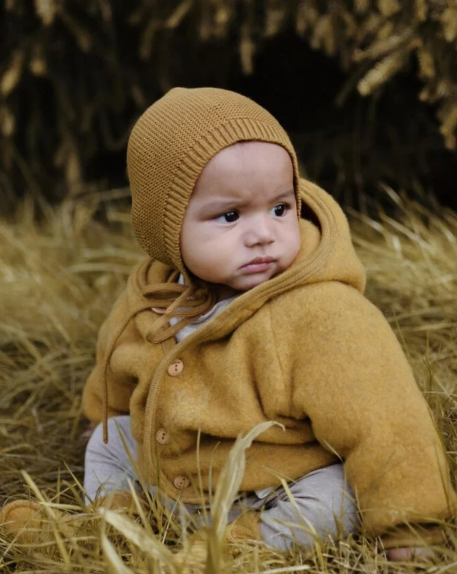 ENGEL -  wool fleece jacket - saffron