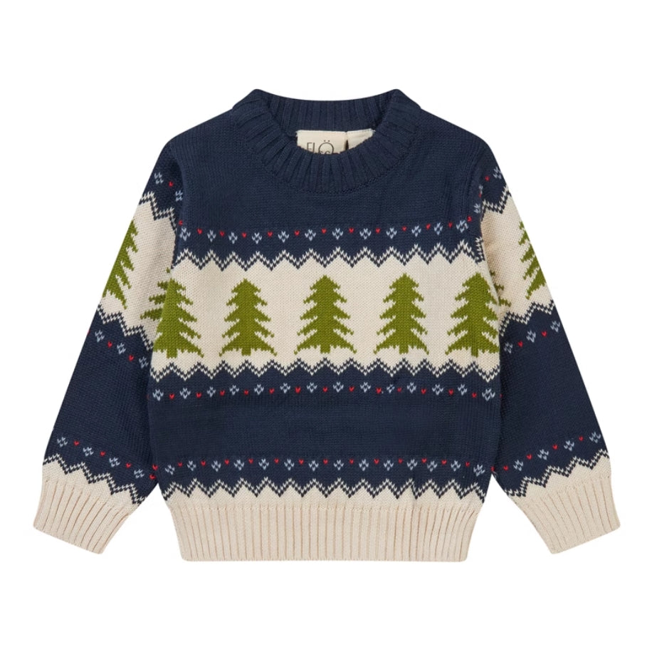 Floess Kids' Christmas Tree Knit Sweater