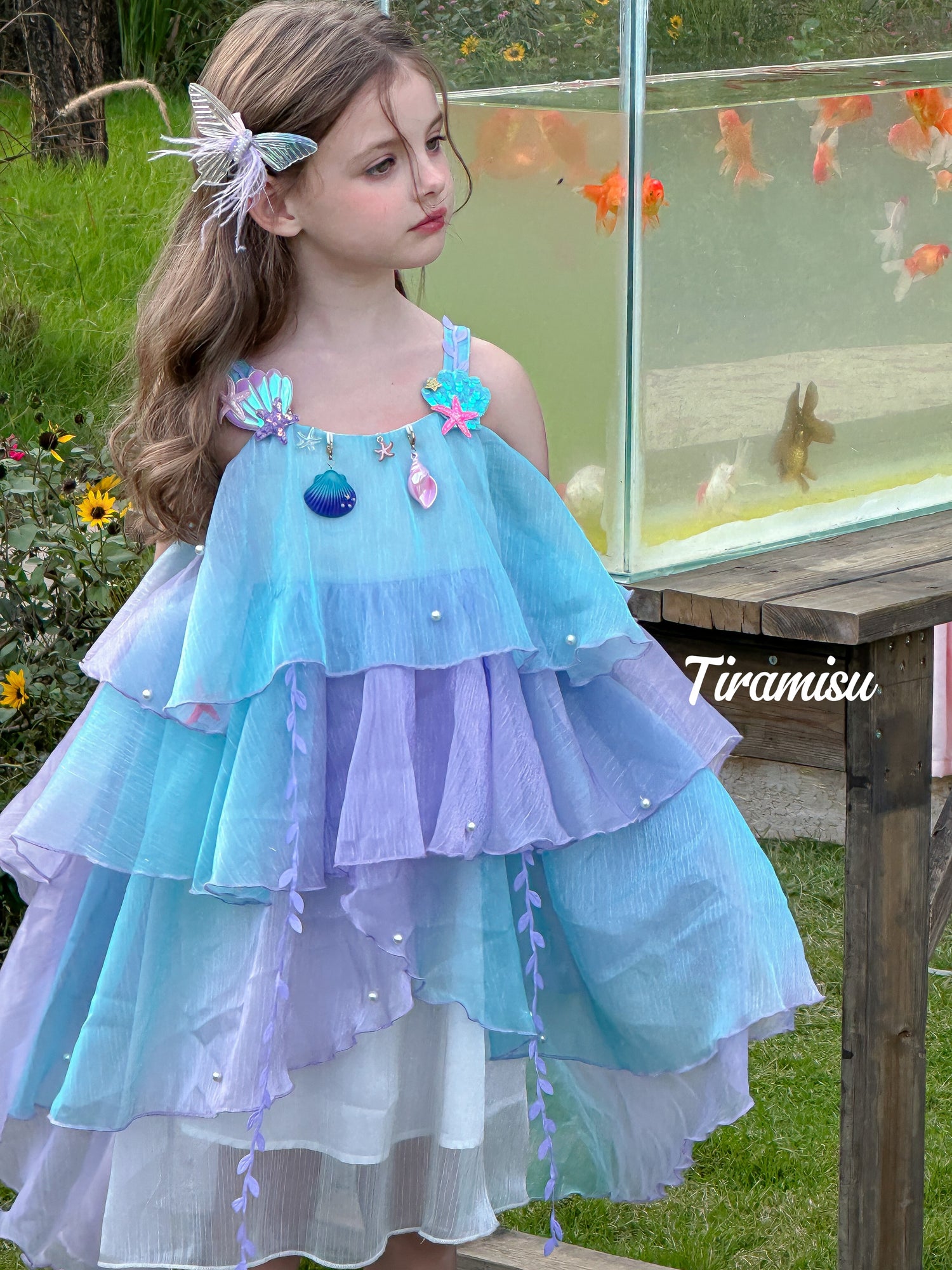 Romantic Layered Tulle Dress for Girls