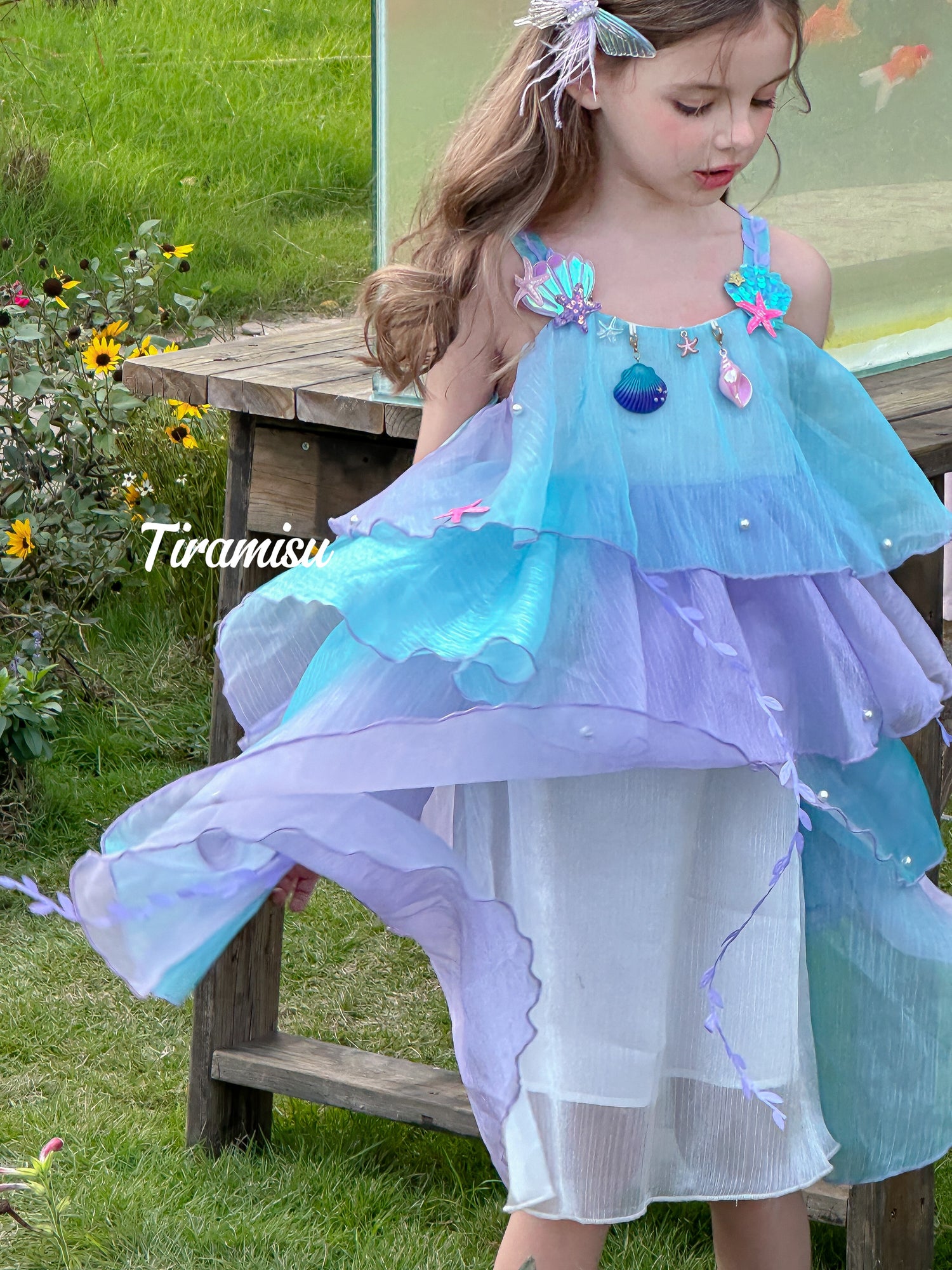 Romantic Layered Tulle Dress for Girls