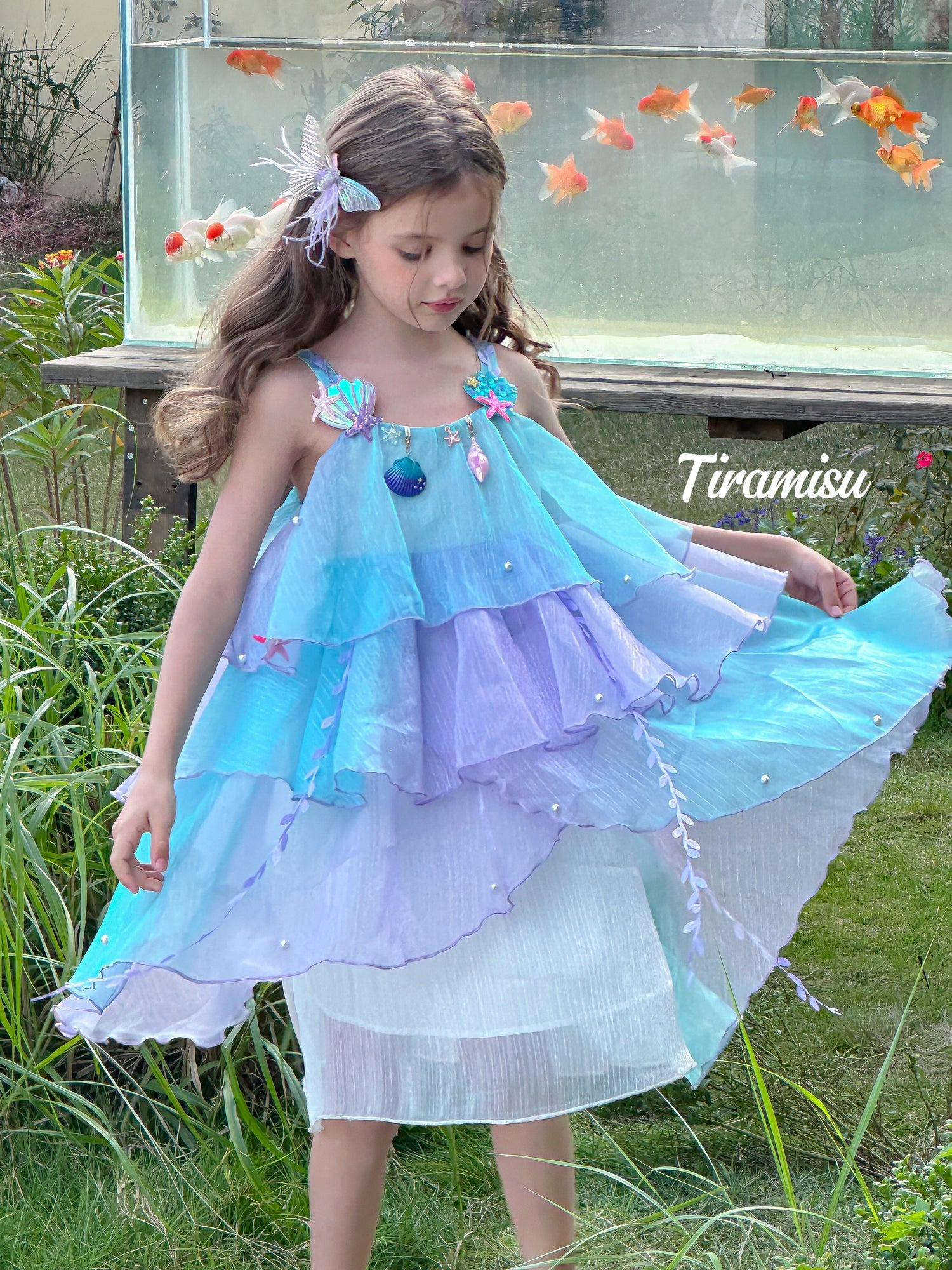 Romantic Layered Tulle Dress for Girls