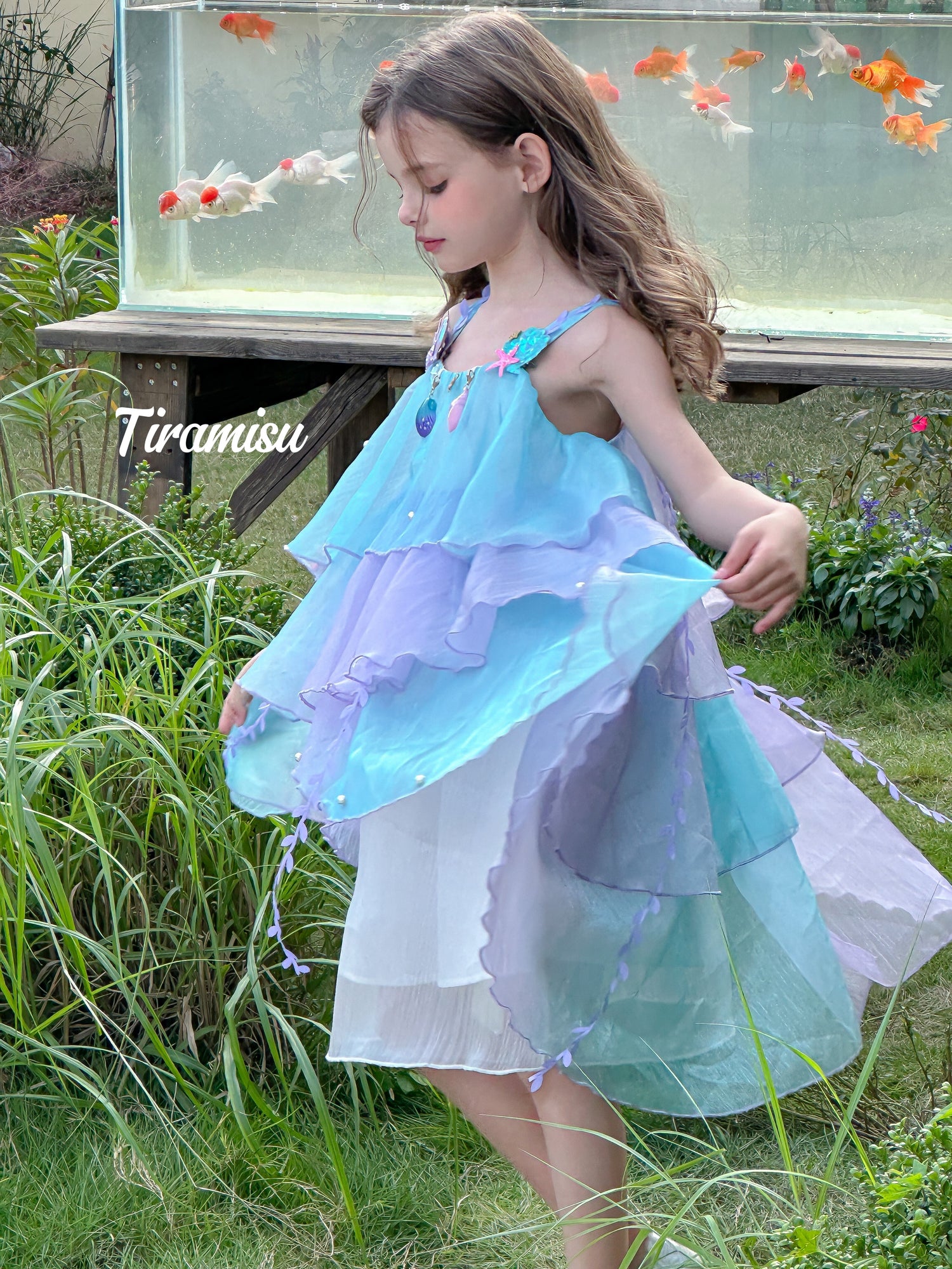 Romantic Layered Tulle Dress for Girls