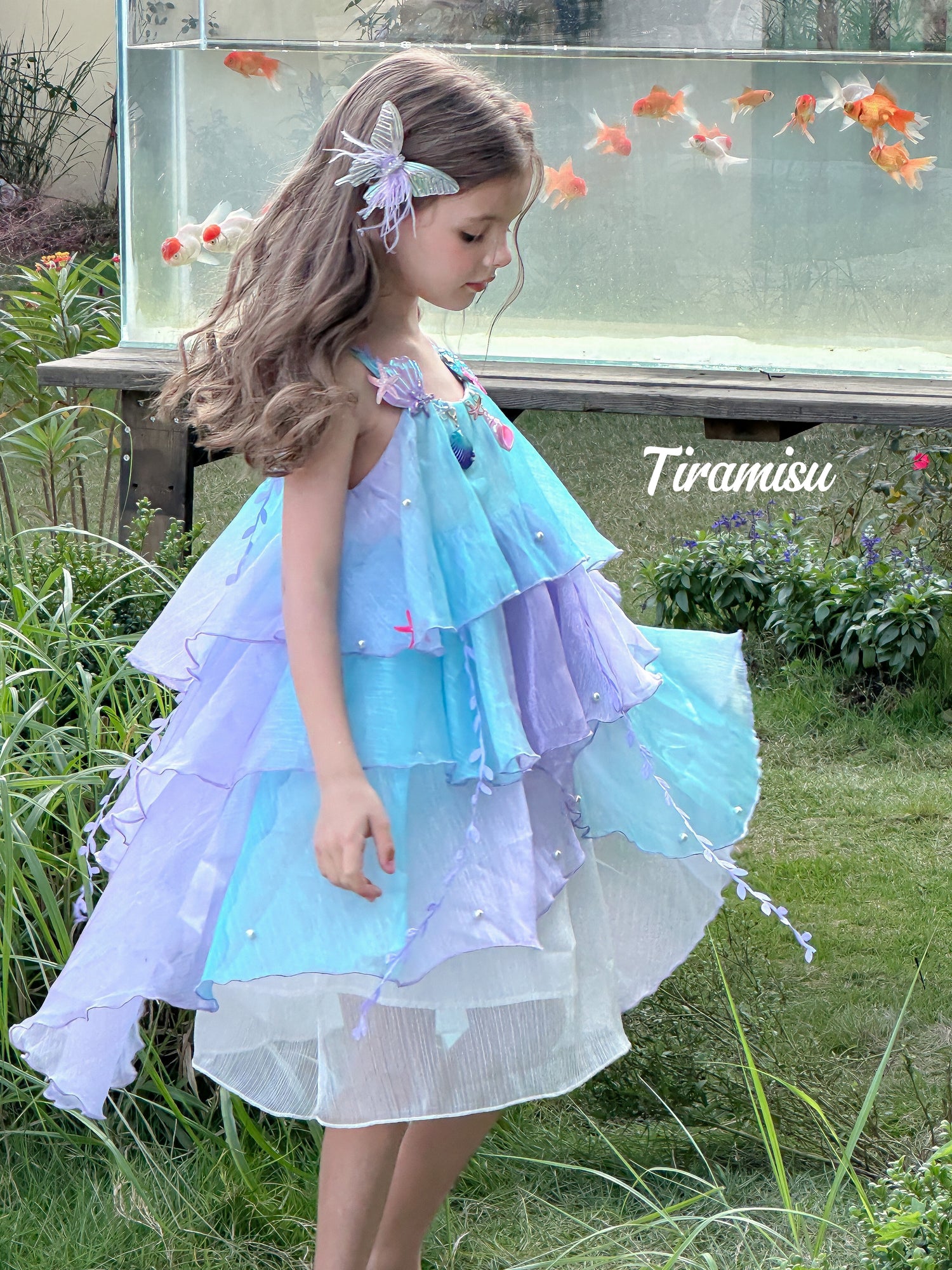 Romantic Layered Tulle Dress for Girls