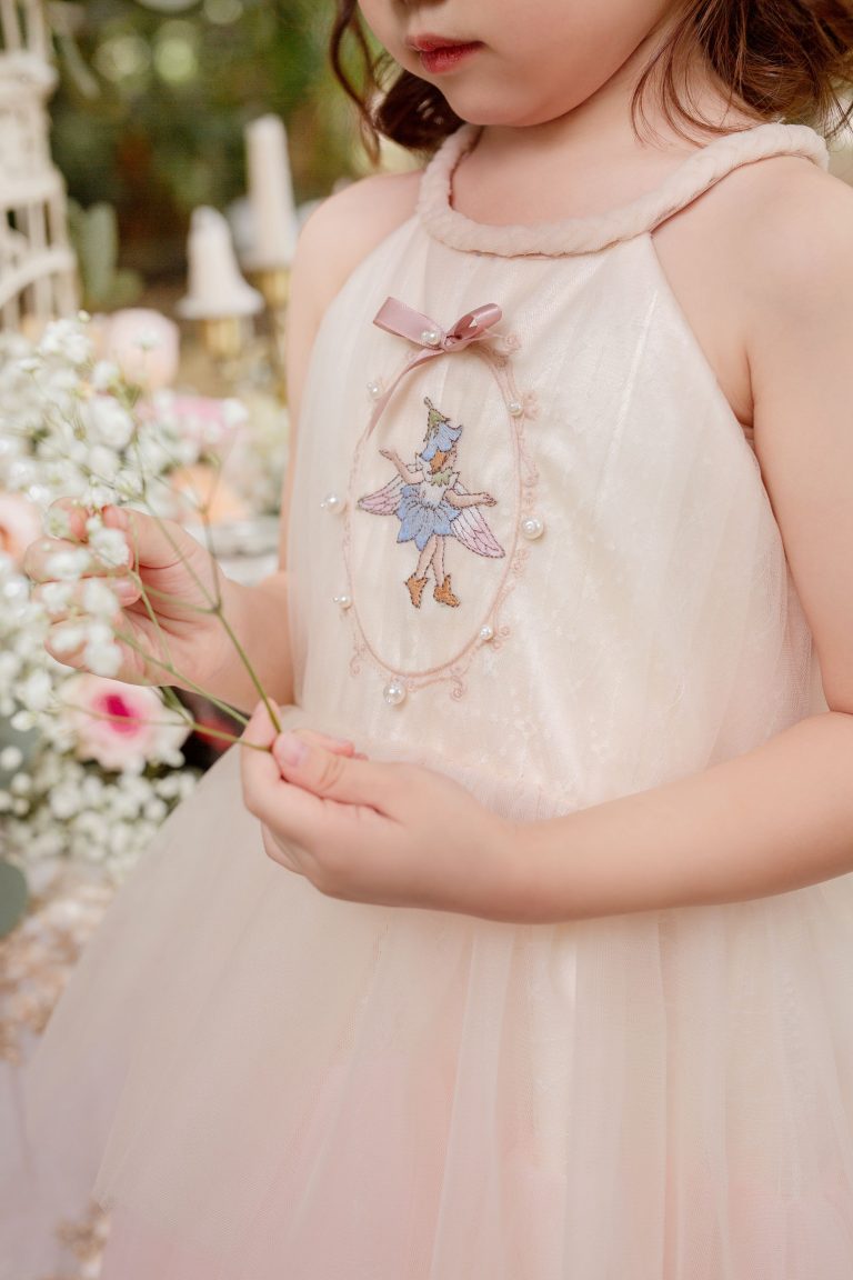 ChaikoHouse Clara Halter Dress with Embroidery & Flared Skirt| Pre-order