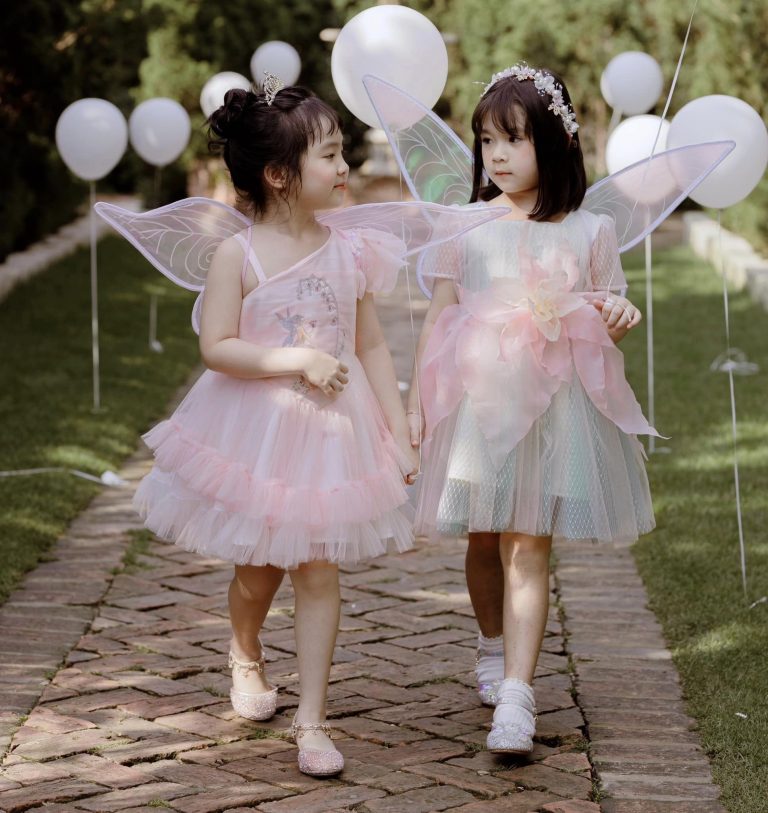 ChaikoHouse Lily Dress with Puffy Sleeves & Bows| Pre-order
