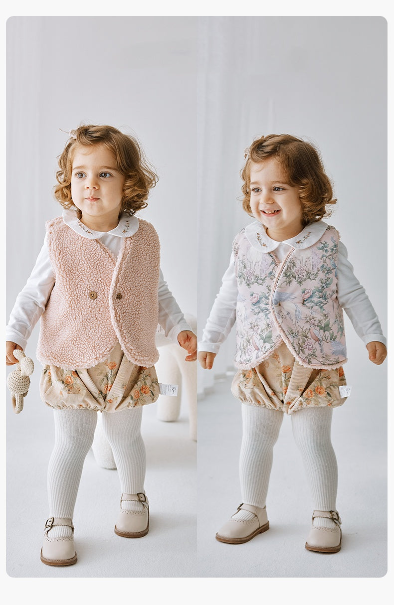 Baby reversible pink vest