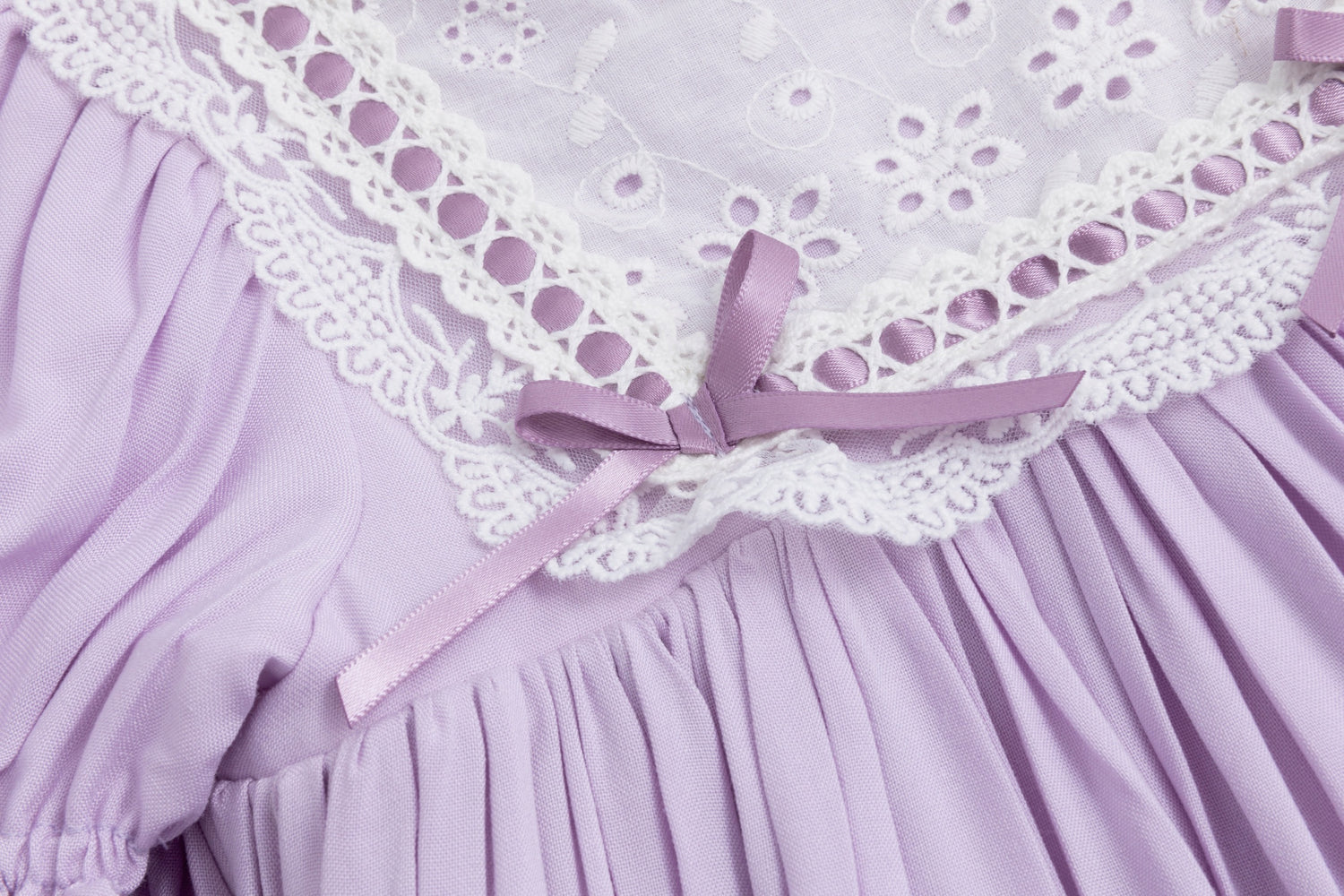 JannyBB Baby Purple Heirloom Lace Dress