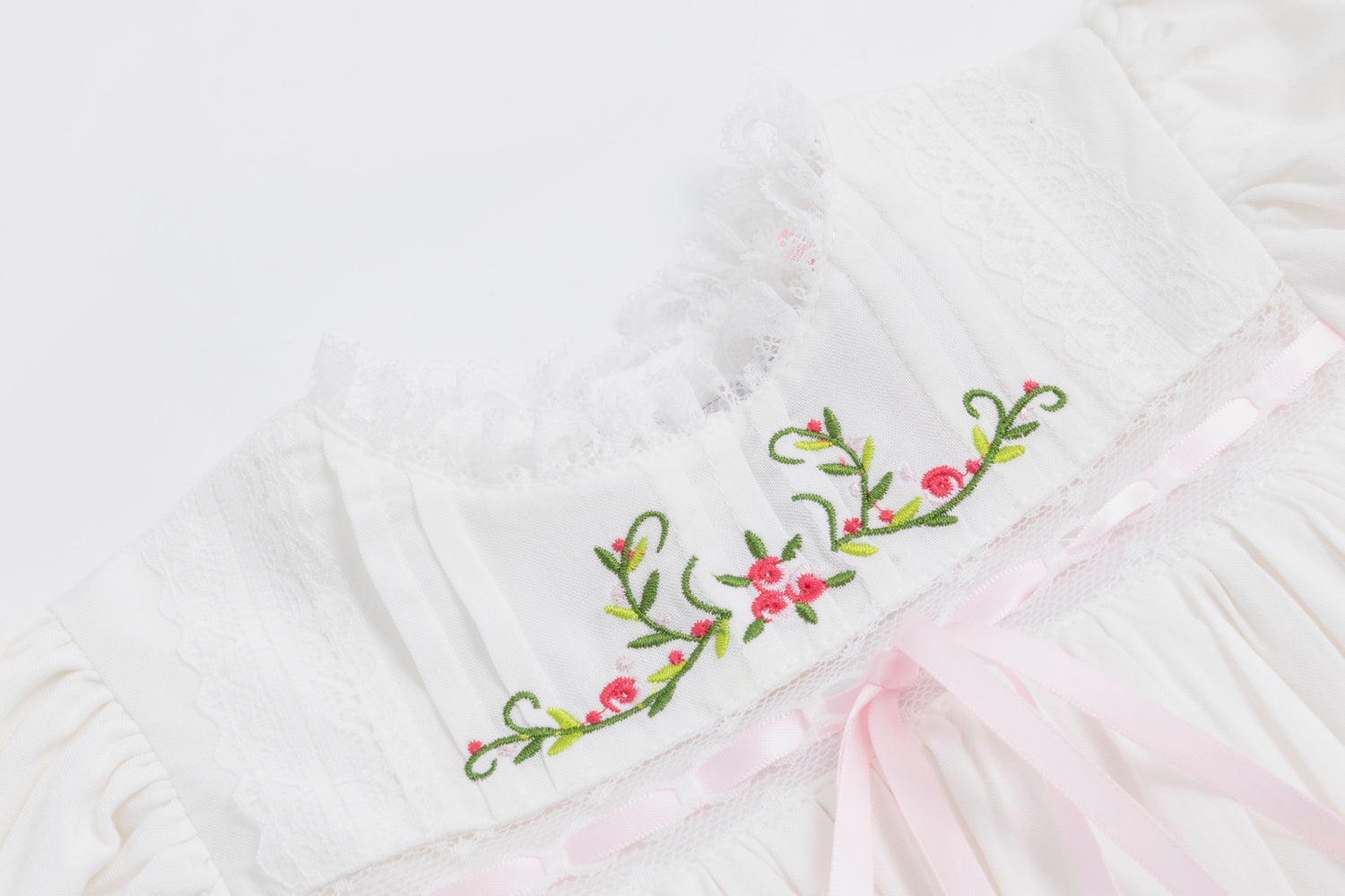 JannyBB Pink Embroidered Heirloom Dress