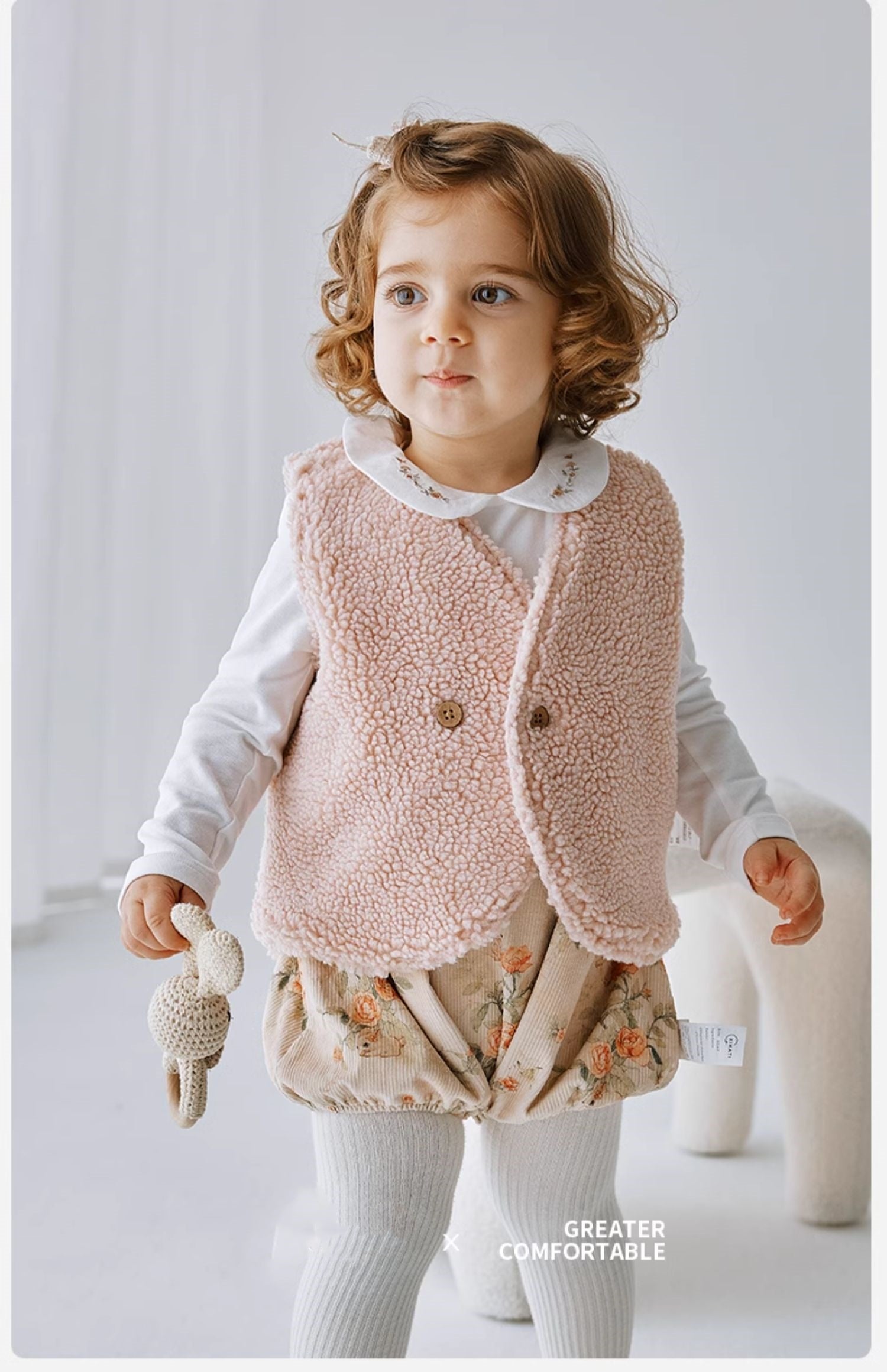 Baby reversible pink vest