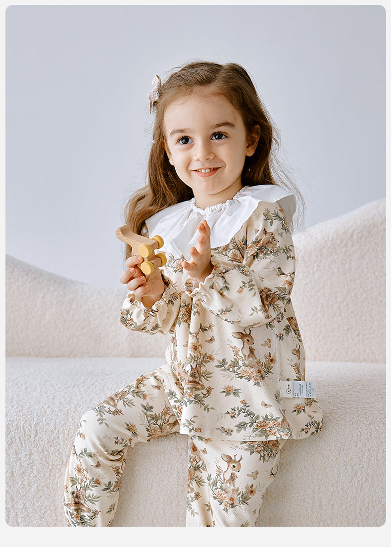 Girls' Fawn Long Sleeve Loungewear