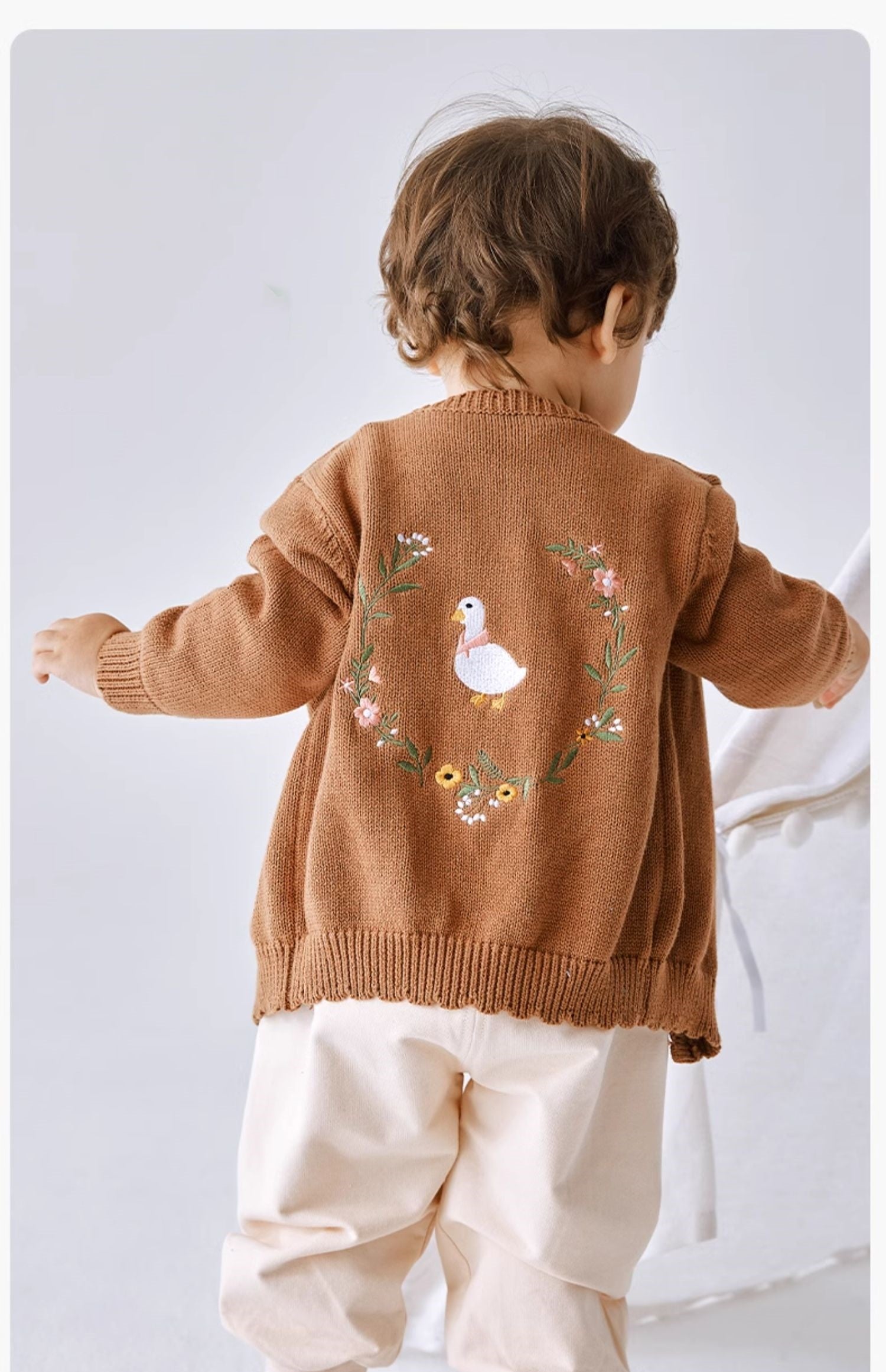 Children's Duckling Embroidered Sweater