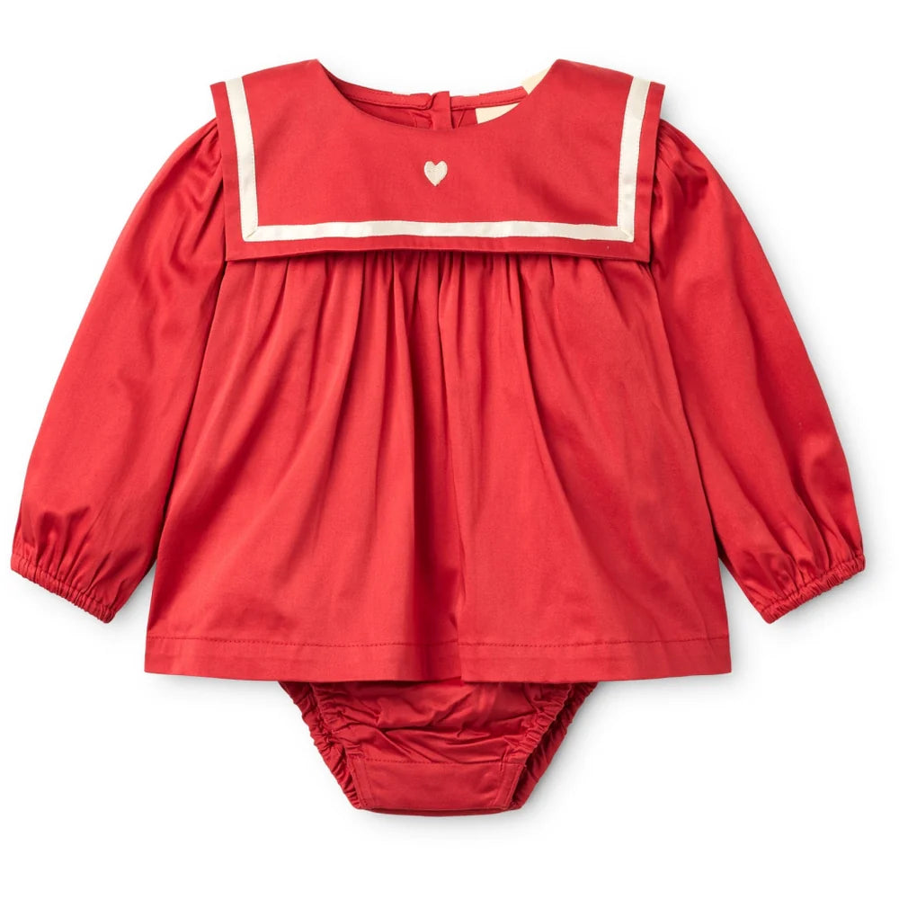 Bay Cotton Sateen Baby Romper