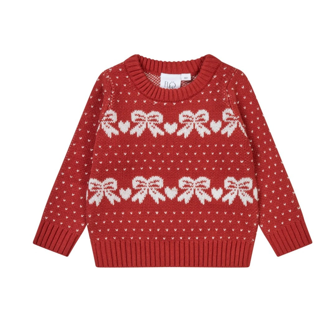 Christmas Red & Off White Warm Winter Knitwear