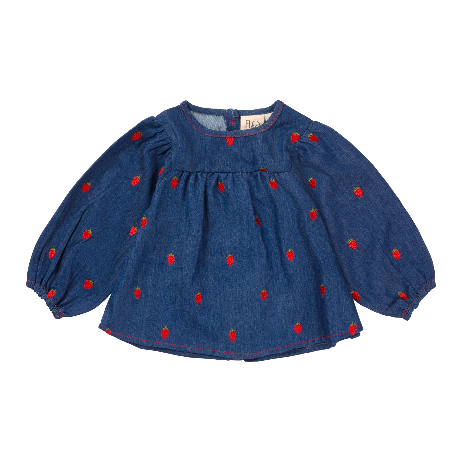 Girls' Berry Denim Top