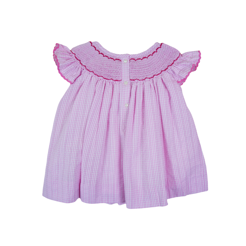 Handmade Pink Watermelon Smocked Dress