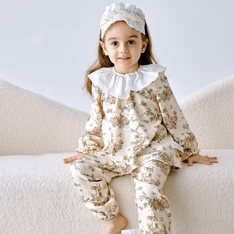 Girls' Fawn Long Sleeve Loungewear