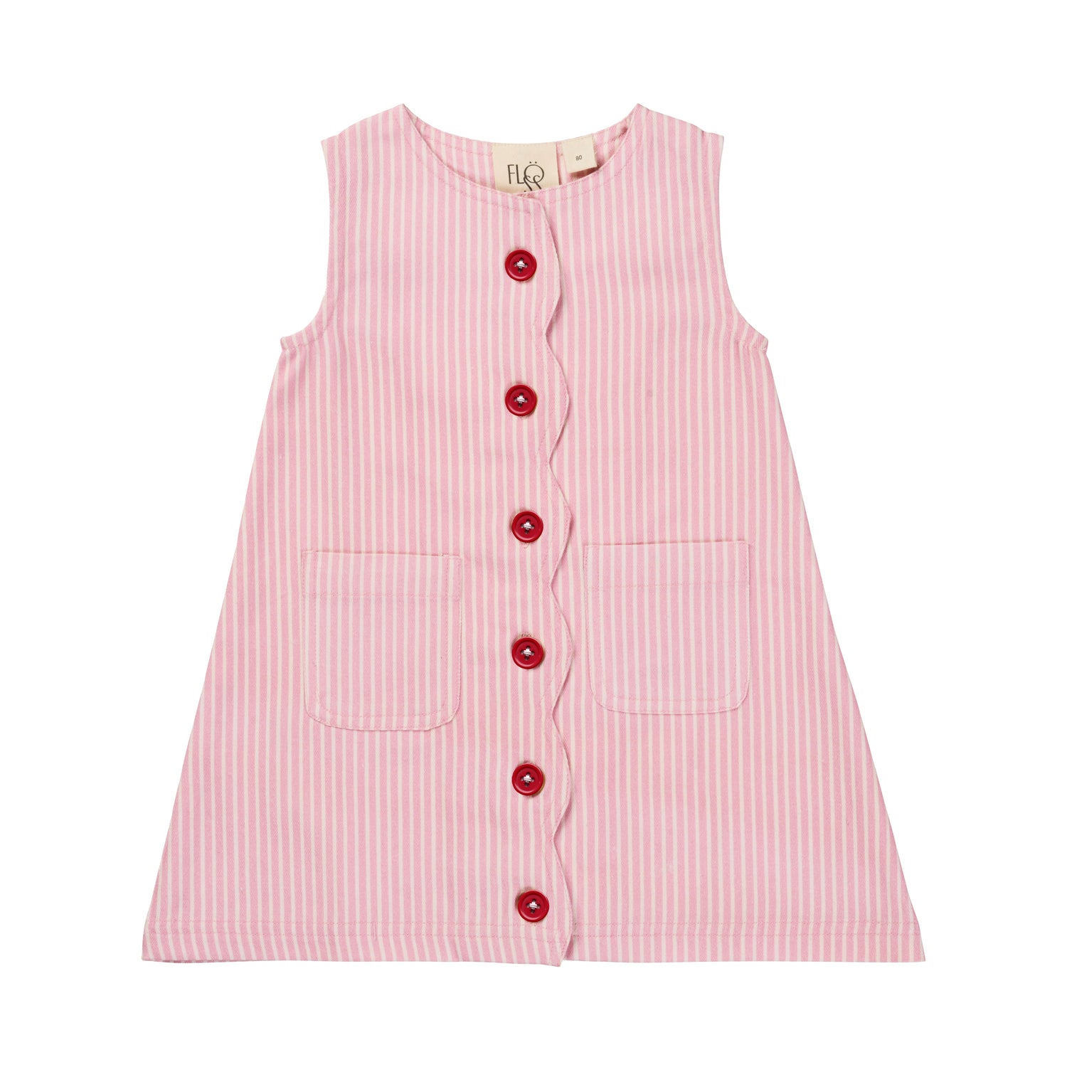 Girl's pink striped dress