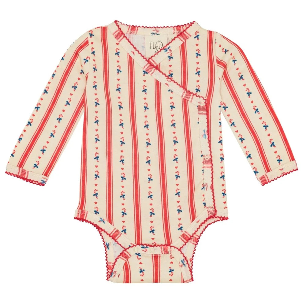 Noelle Stripe Wrap Baby Bodysuit