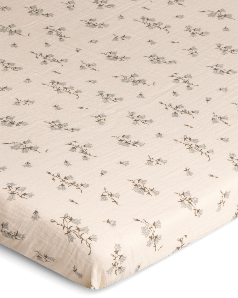 Garbo&Friends 100% Cotton Percale Fitted Sheet-Bluebell