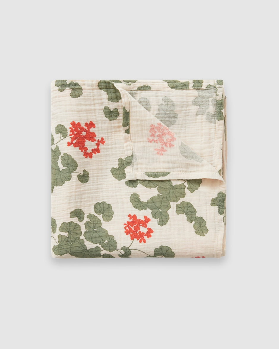 Garbo&Friends Muslin Swaddle Blanket-Pelargonium