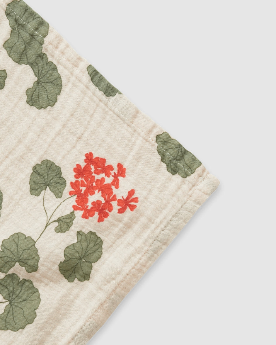 Garbo&Friends Muslin Swaddle Blanket-Pelargonium