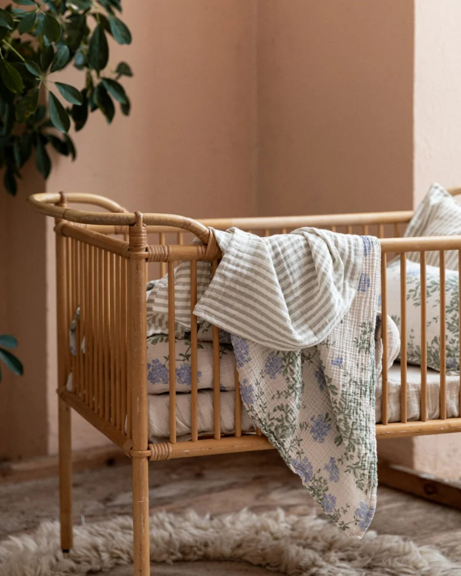 Garbo&Friends Muslin Swaddle Blanket-Plumbago