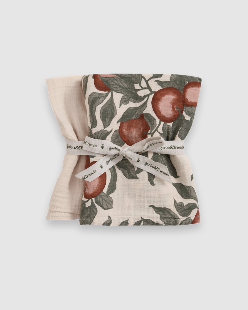 Garbo&Friends 100% Cotton Percale Muslin Set of 2-Pomme