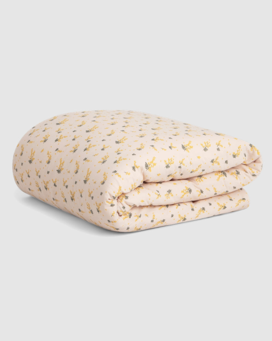 Garbo&Friends Plain Weave Sateen Double Duvet Cover-Mimosa