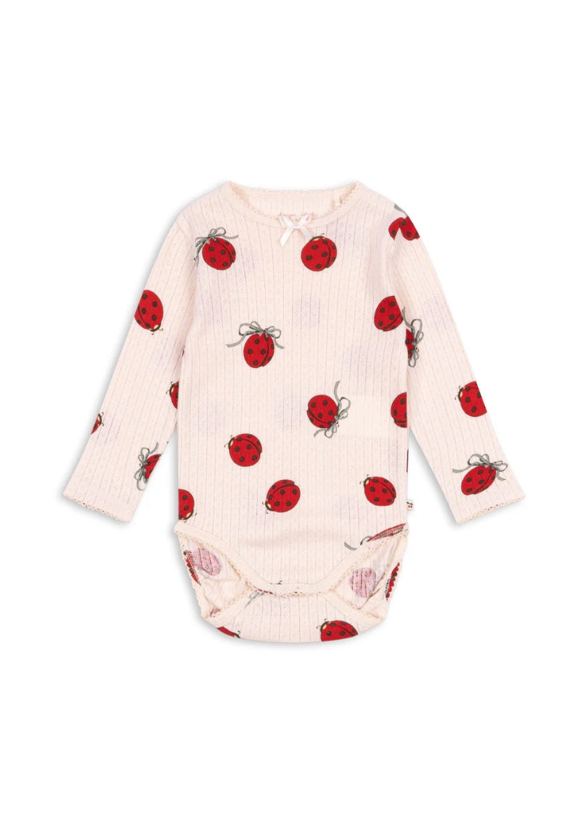 Konges Slojd Organic Cotton Ladybug Print Bodysuit