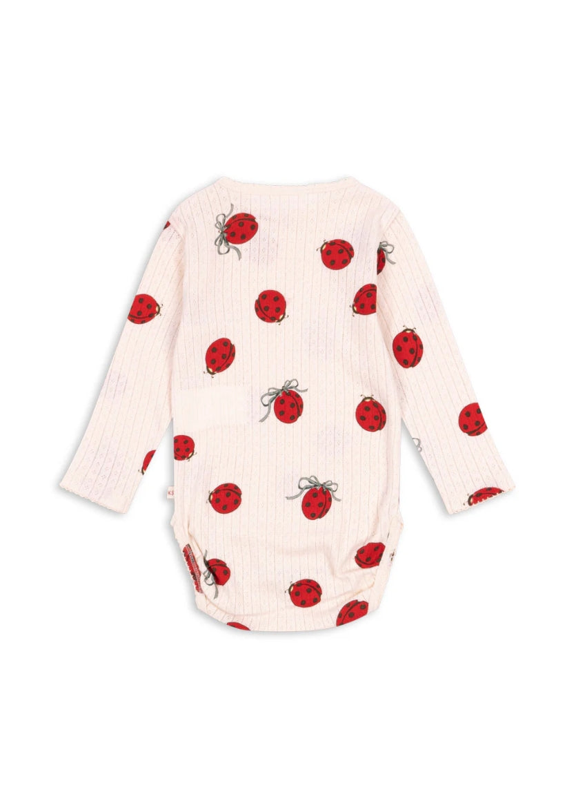 Konges Slojd Organic Cotton Ladybug Print Bodysuit