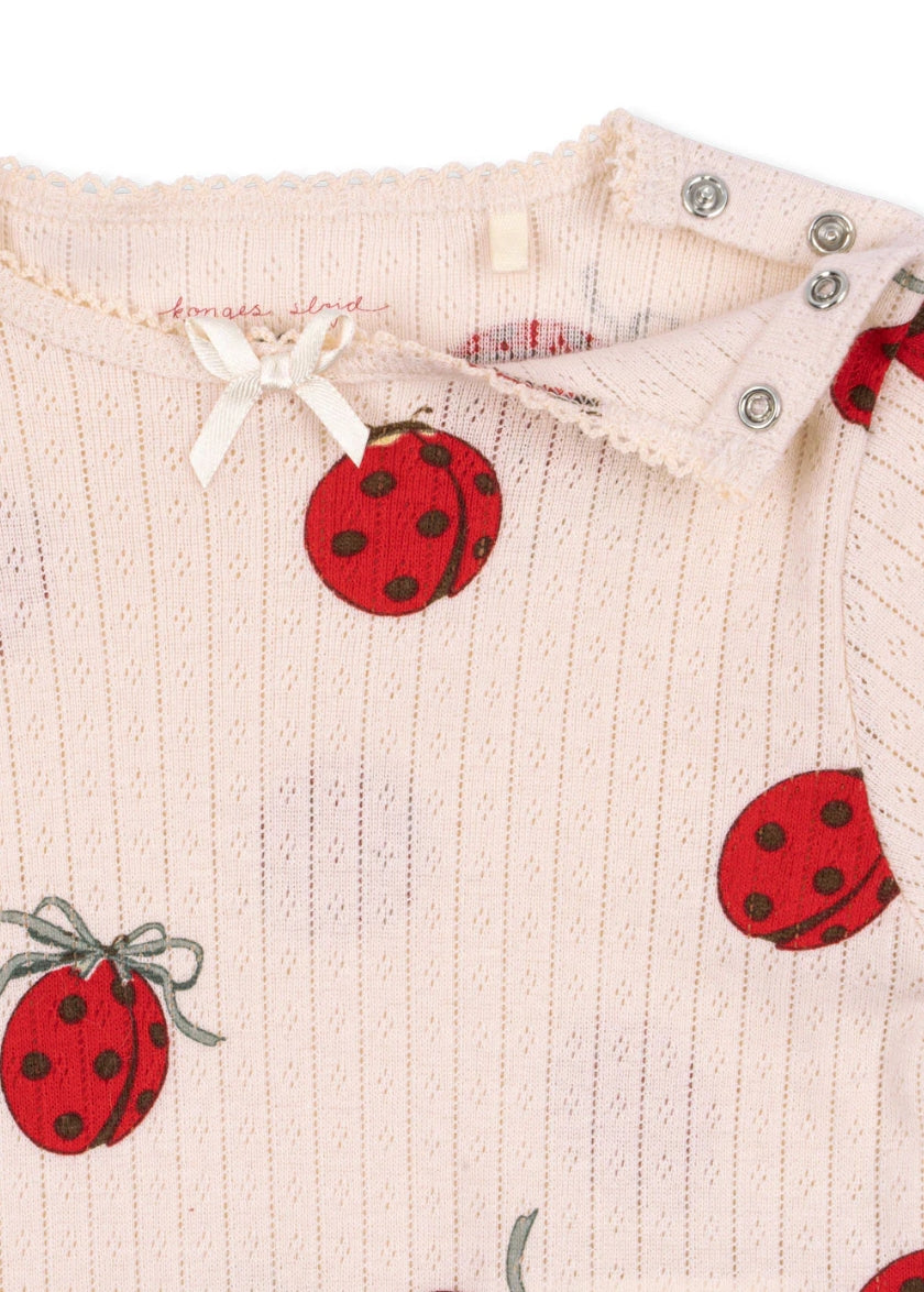 Konges Slojd Organic Cotton Ladybug Print Bodysuit