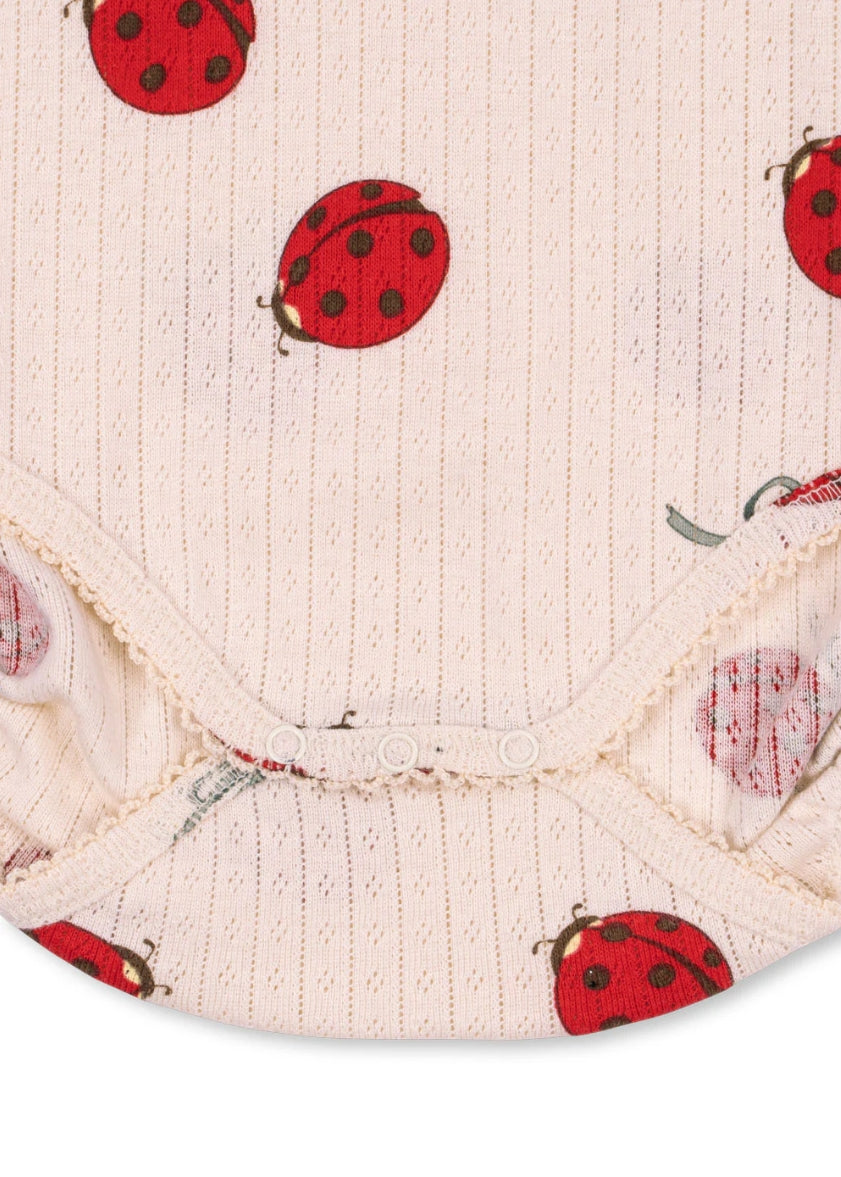 Konges Slojd Organic Cotton Ladybug Print Bodysuit