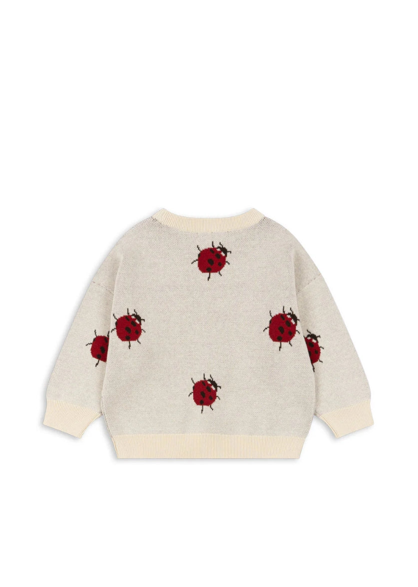 Konges Slojd Soft Ladybug Print Organic Cotton Knit Top