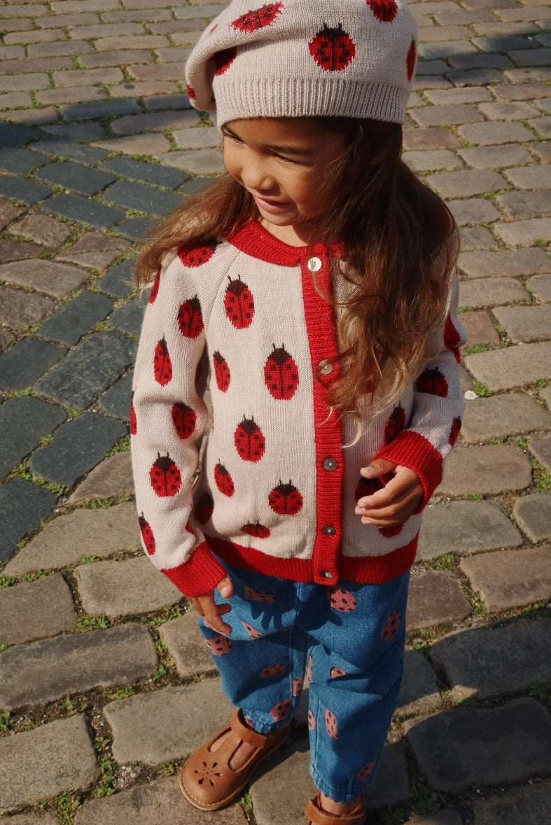 Konges Slojd Wool Ladybird Knitted Cardigan